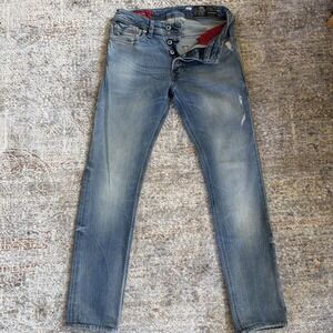 Diésel Men's Jeans TEPPHAR  bottoms down 26x28 Denim light Wash Cotton Blend